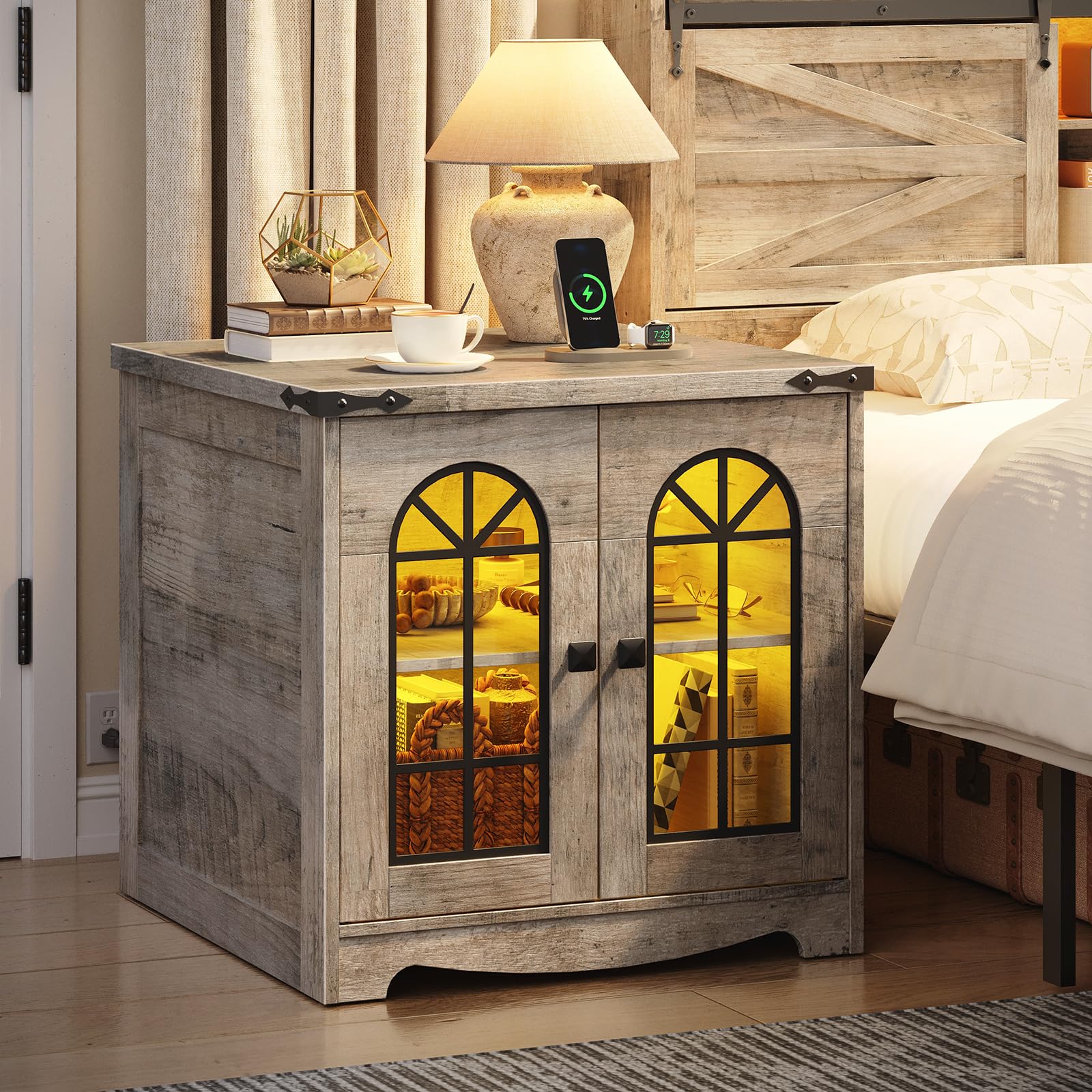 hoobro-side-tables-table-d-appoint-60-cm-led-prise-gr-ge image 7