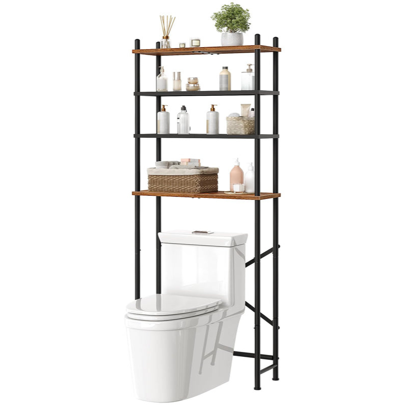 hoobro-bathroom-furniture-meuble-wc-marron-4-tag-res-pieds-r-glables image 1