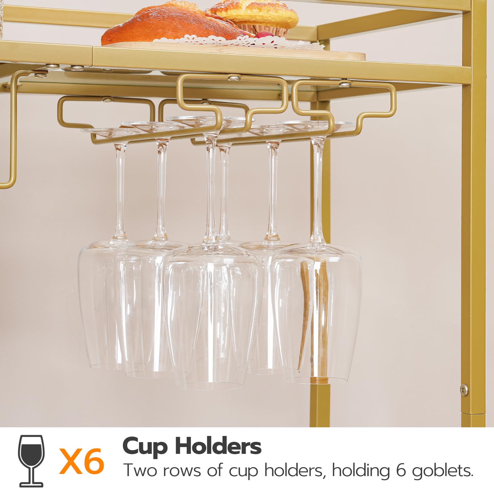 hoobro-desserte-bar-roulettes-dor-e-porte-verres image 6