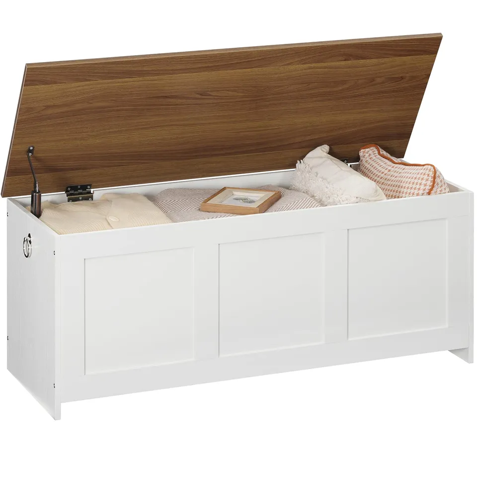 hoobro-storage-benches-coffre-bois-blanc-99-cm image 1