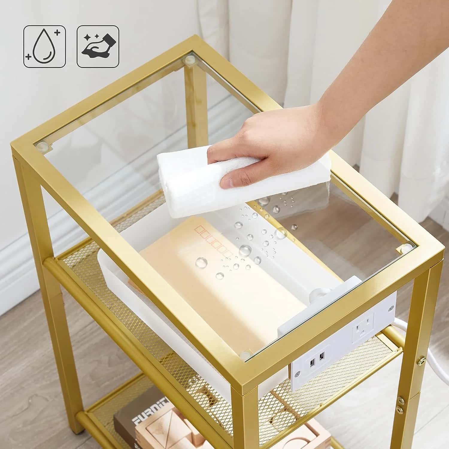 hoobro-side-tables-table-d-appoint-verre-dor-3-niveaux image 6
