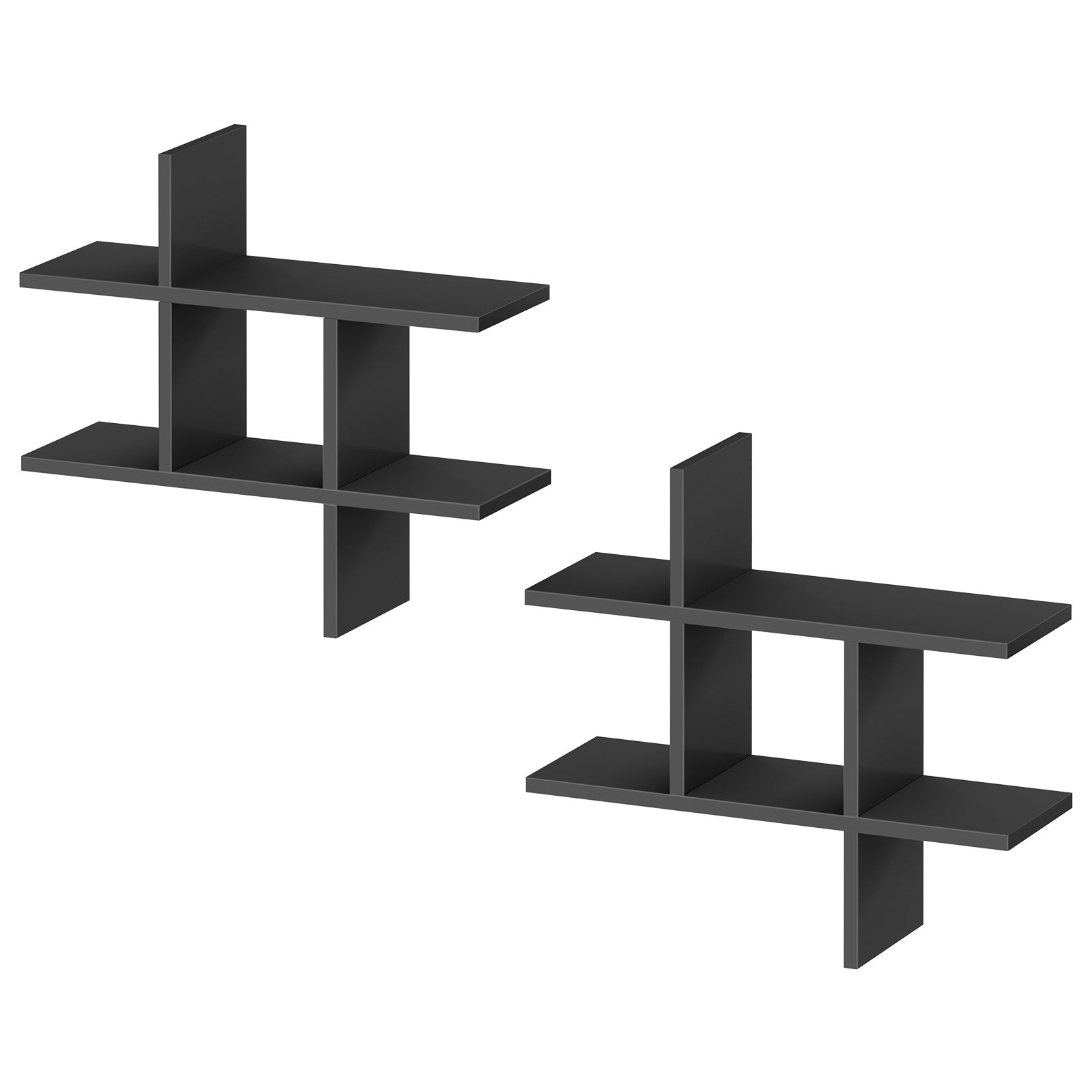 hoobro-storage-racks-tag-re-murale-noire-lot-de-2 image 3