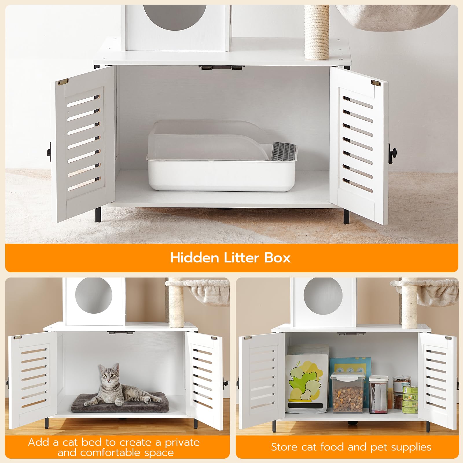 hoobro-arbre-chat-bois-blanc-avec-meuble-liti-re image 7