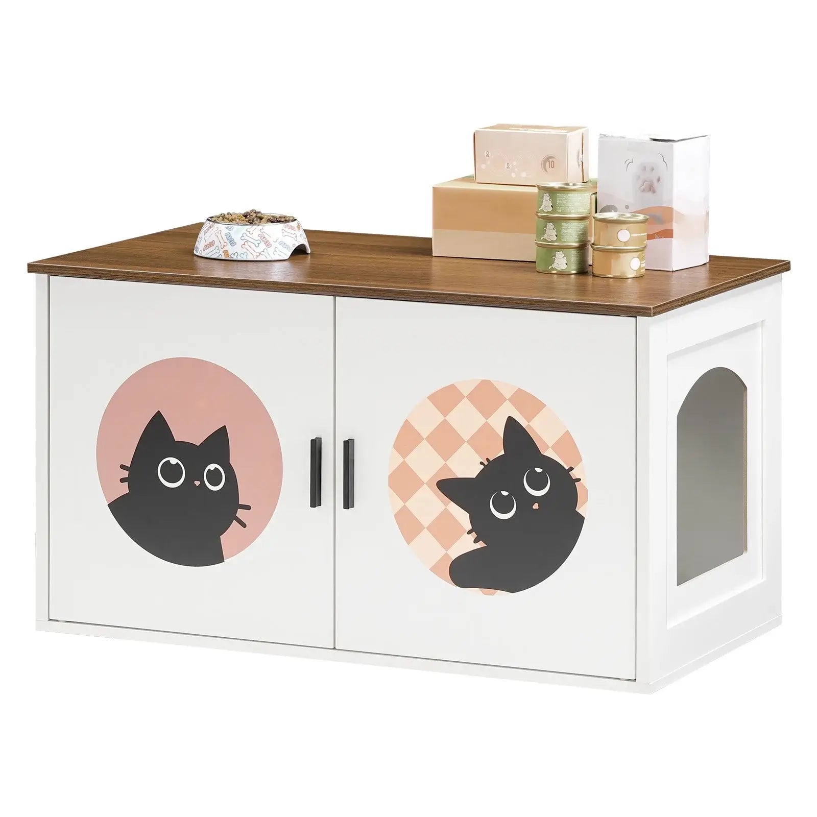 hoobro-meuble-liti-re-chat-blanc-80-cm-entr-e-arche image 5