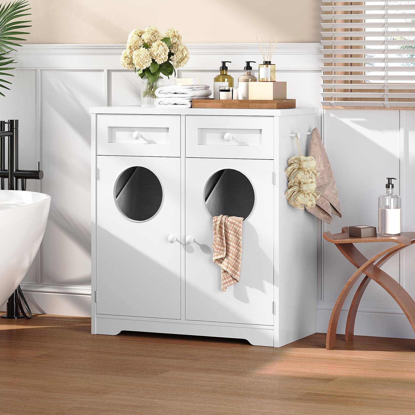 hoobro-wt36xy01-meuble-panier-linge-double-blanc image 8