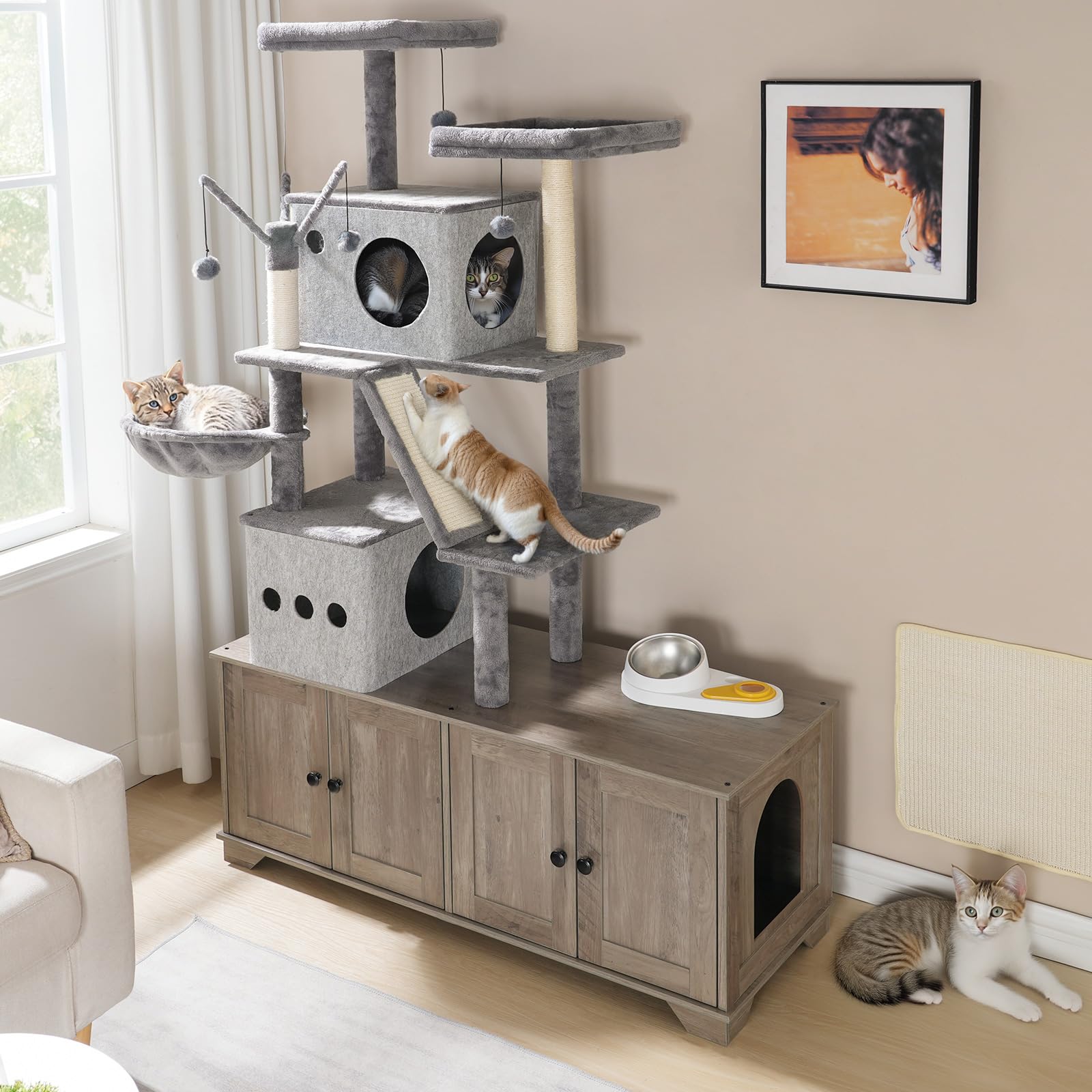 hoobro-pet-furniture-arbre-chat-liti-re-greige image 3