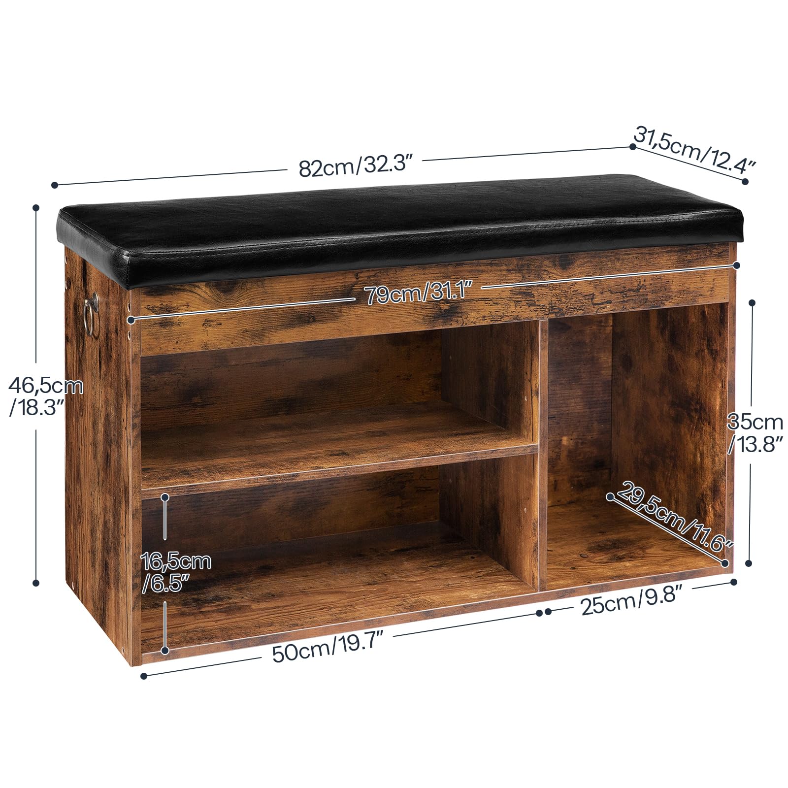 hoobro-shoe-racks-banc-chaussures-marron-rembourr image 4