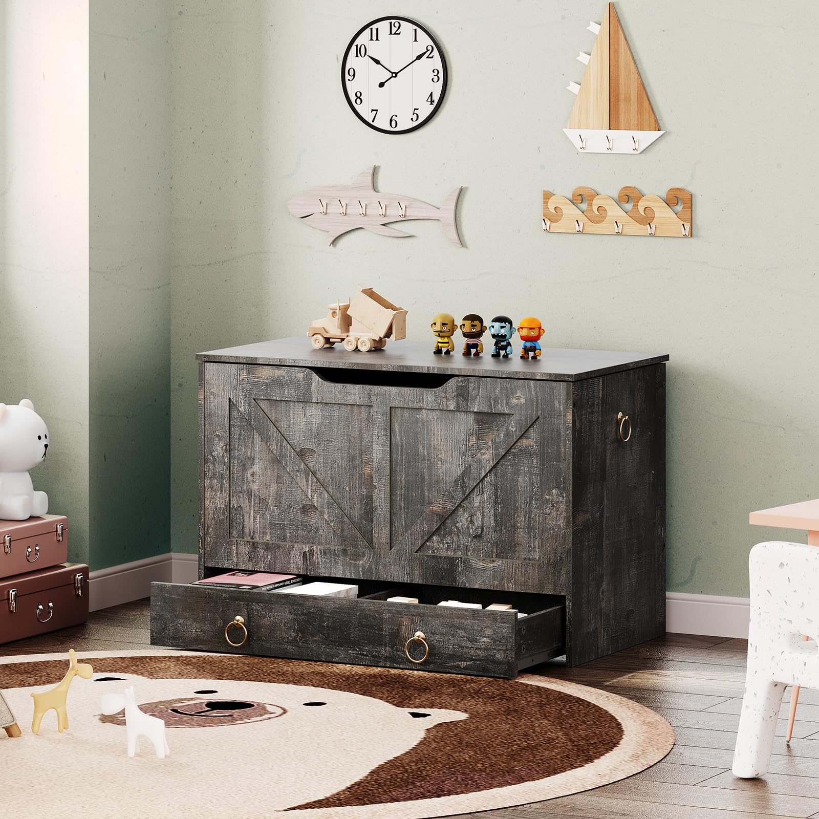 hoobro-storage-benches-coffre-jouets-gris-39-3-pouces image 4