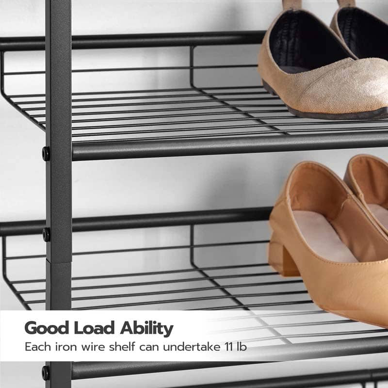 hoobro-shoe-racks-meuble-chaussures-marron-4-niveaux-12-paires image 8