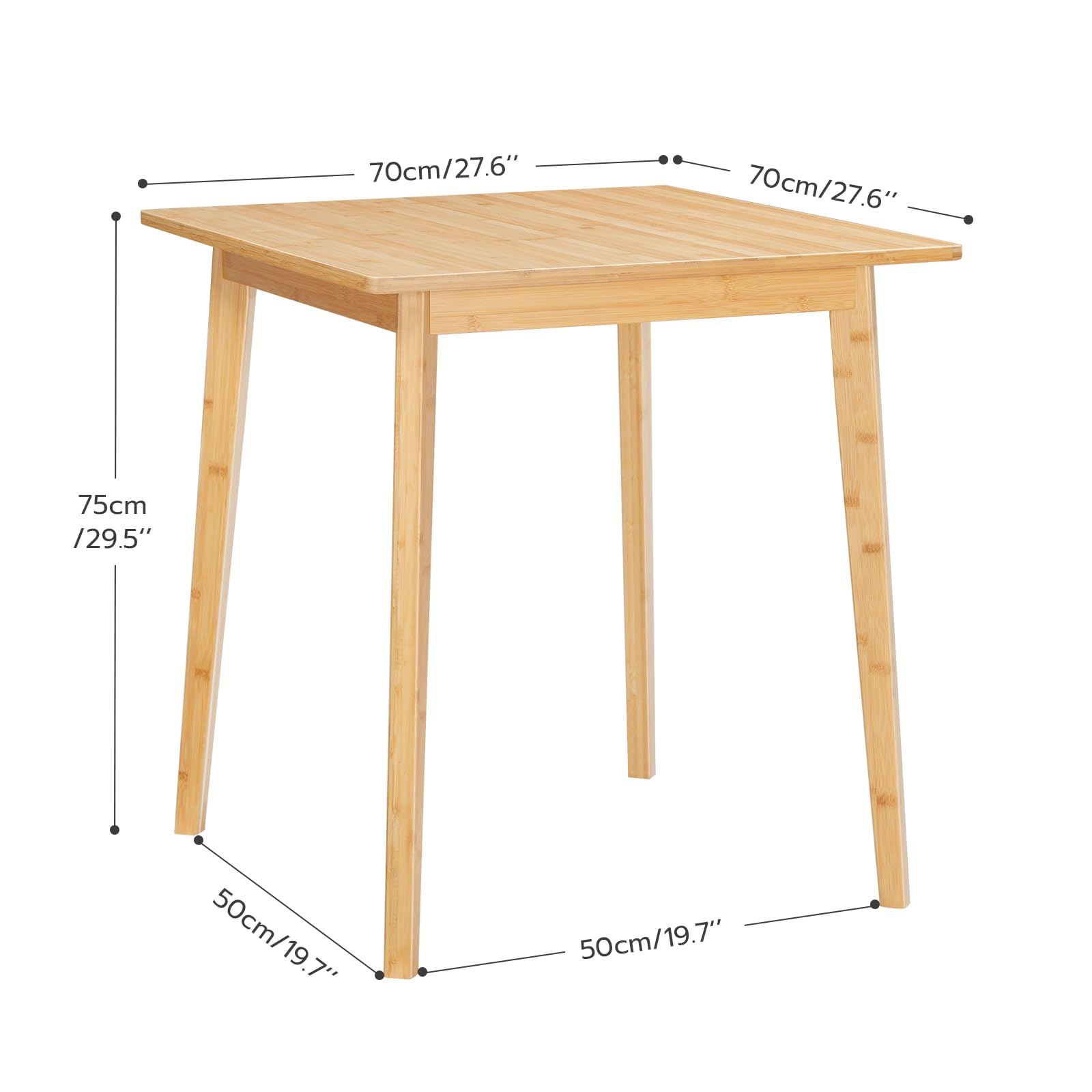 hoobro-dining-room-table-carr-e-bambou-naturel-70-cm image 1
