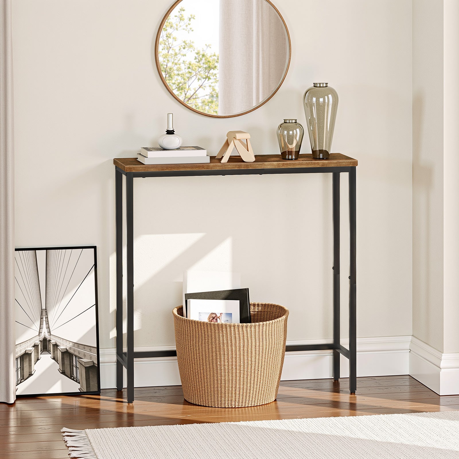 hoobro-console-table-console-entr-e-marron-troite image 6