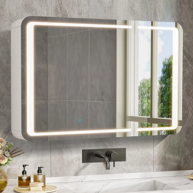 forabamb-armoire-salle-de-bain-miroir-led-blanc-60-cm image 1