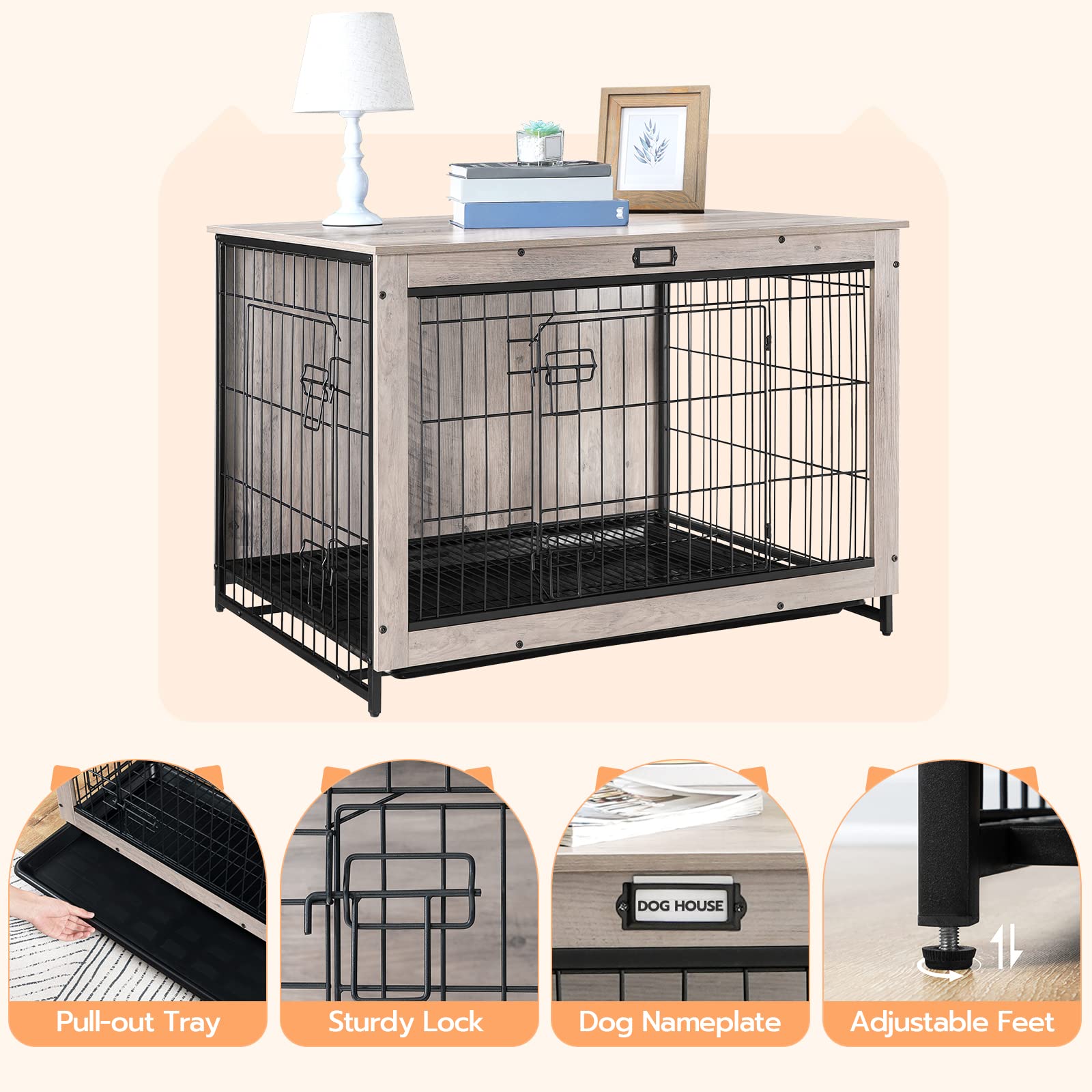 hoobro-pet-furniture-niche-chien-bois-98-cm-beige image 7