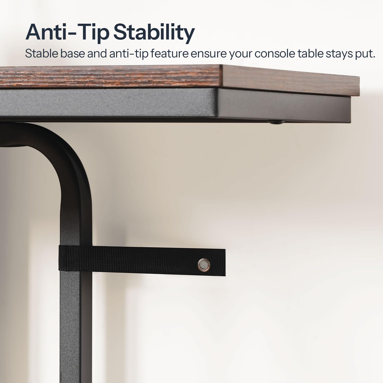 hoobro-table-console-entr-e-marron-troite-2-niveaux image 8