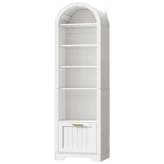 hoobro-biblioth-que-arche-blanche-180-cm-tiroir-dossier image 1