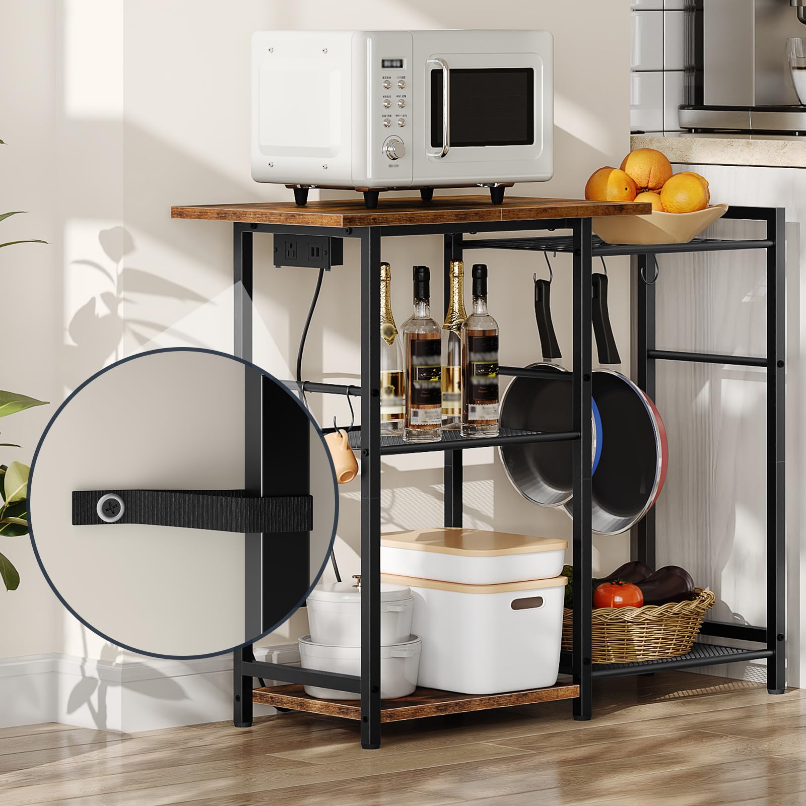 hoobro-kitchen-furniture-tag-re-cuisine-marron-avec-prise image 7
