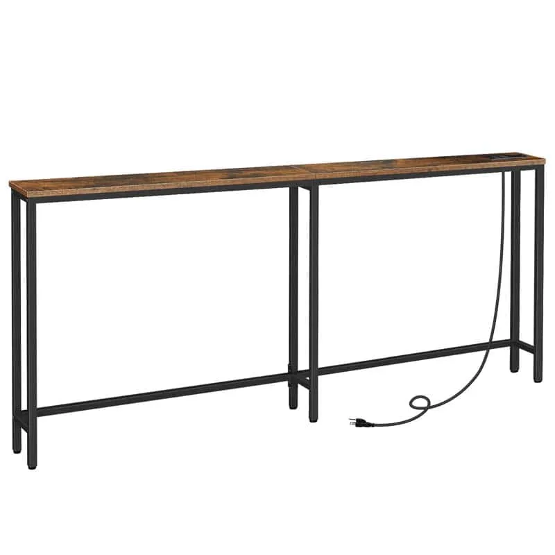 hoobro-console-table-console-180-cm-marron-usb image 1