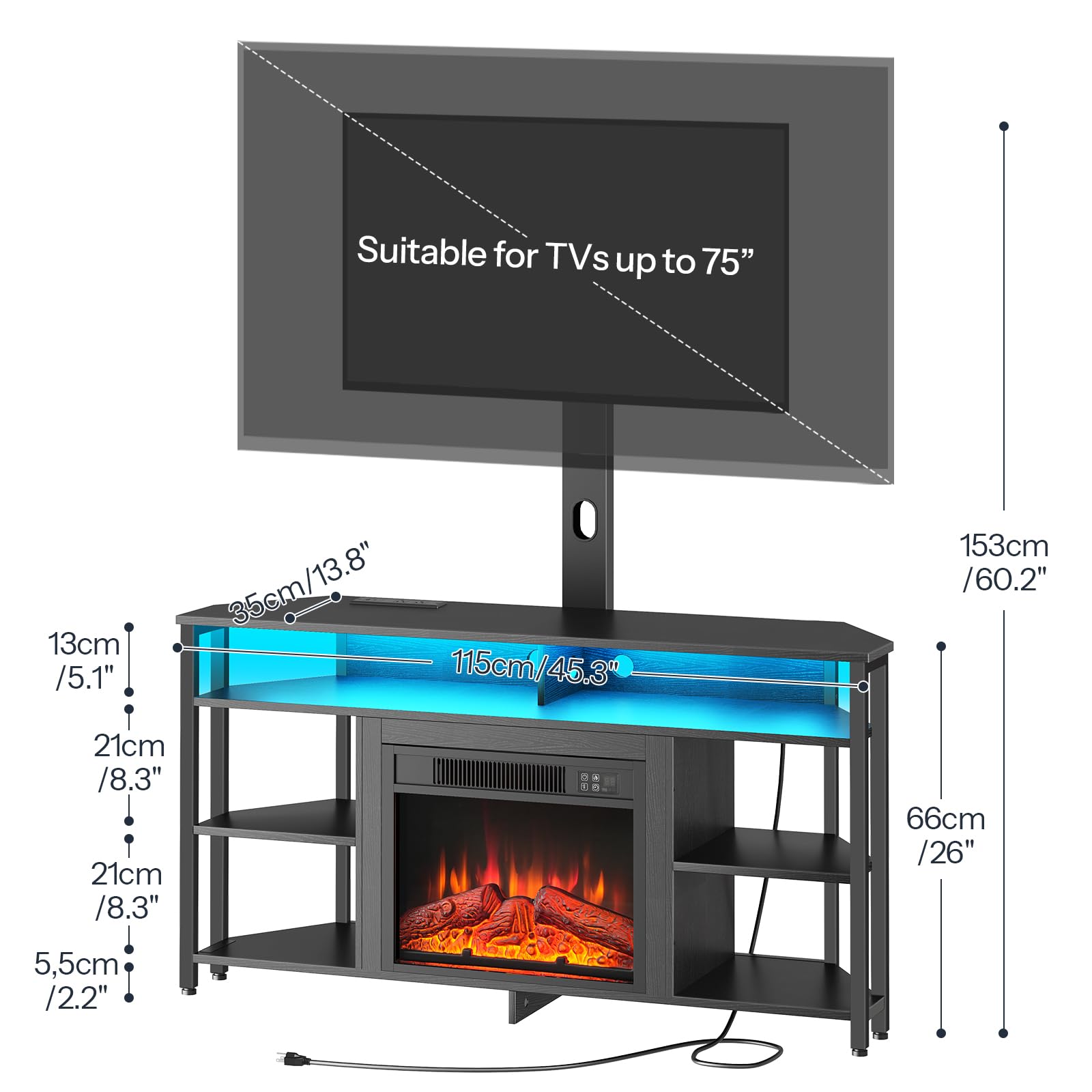 hoobro-tv-stands-meuble-tv-chemin-e-75-pouces-noir image 4