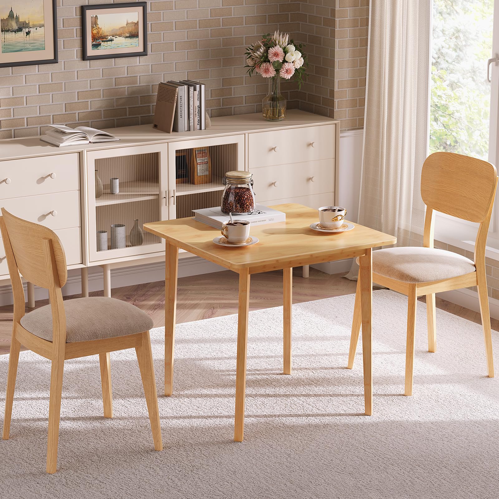 hoobro-dining-room-table-carr-e-bambou-naturel-70-cm image 4