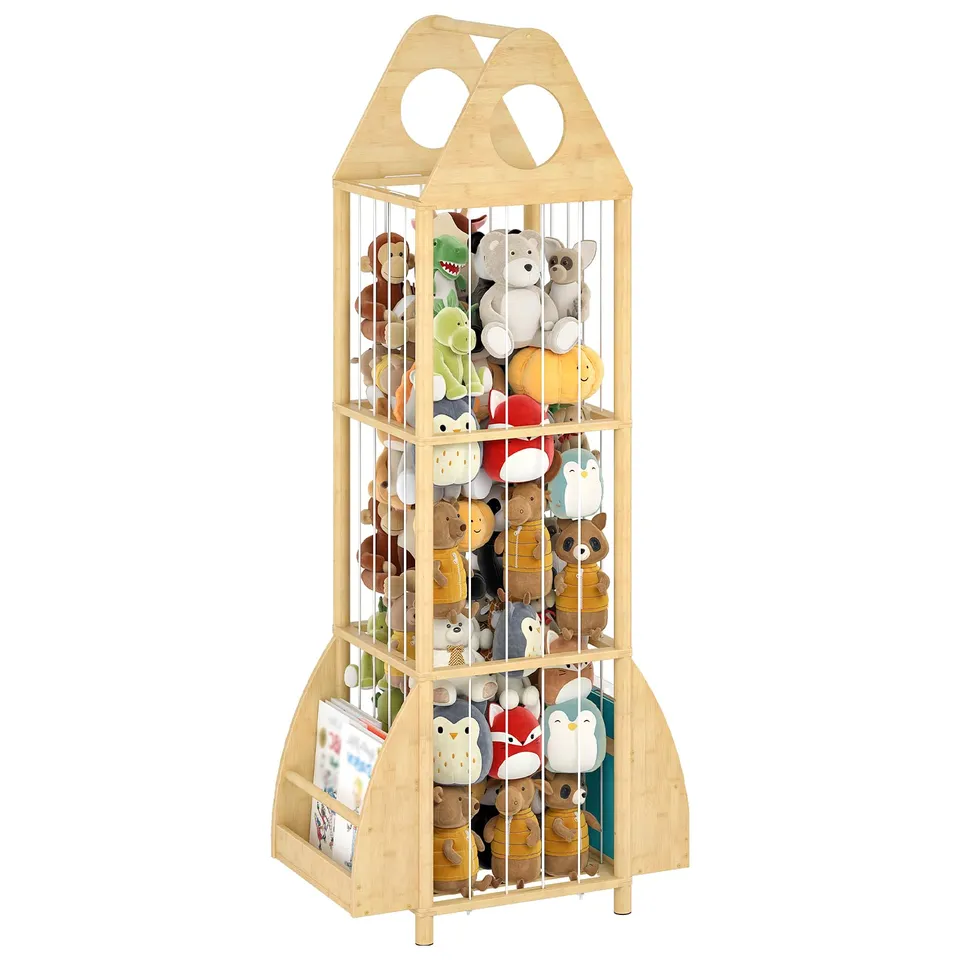 hoobro-rangement-peluches-bambou-naturel-yl67cw01-biblioth-que image 1