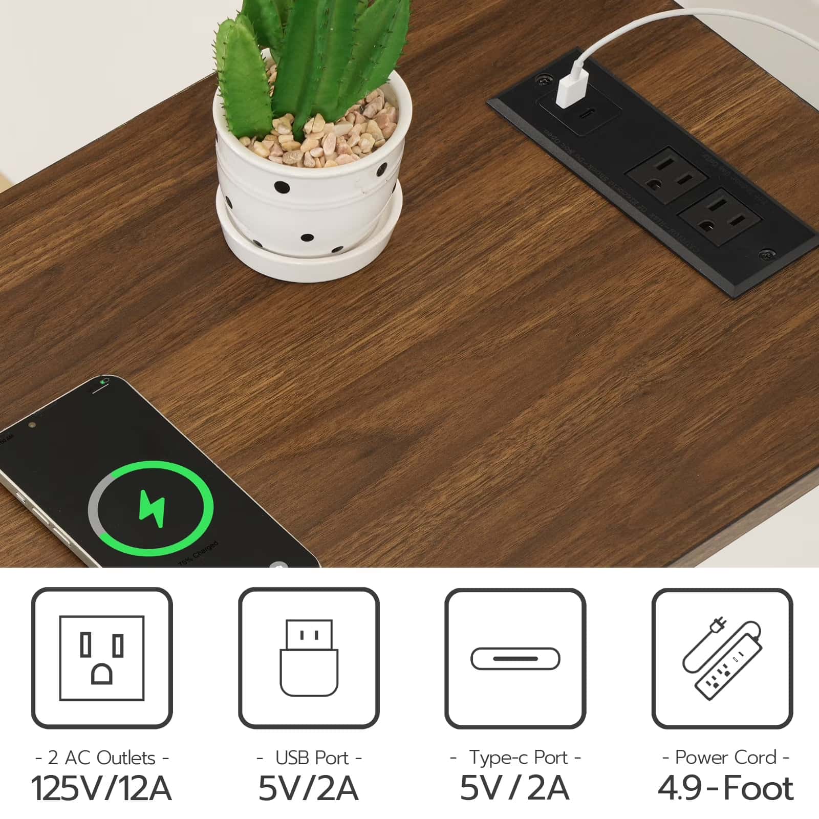 hoobro-nightstands-table-de-chevet-blanche-avec-prise image 6
