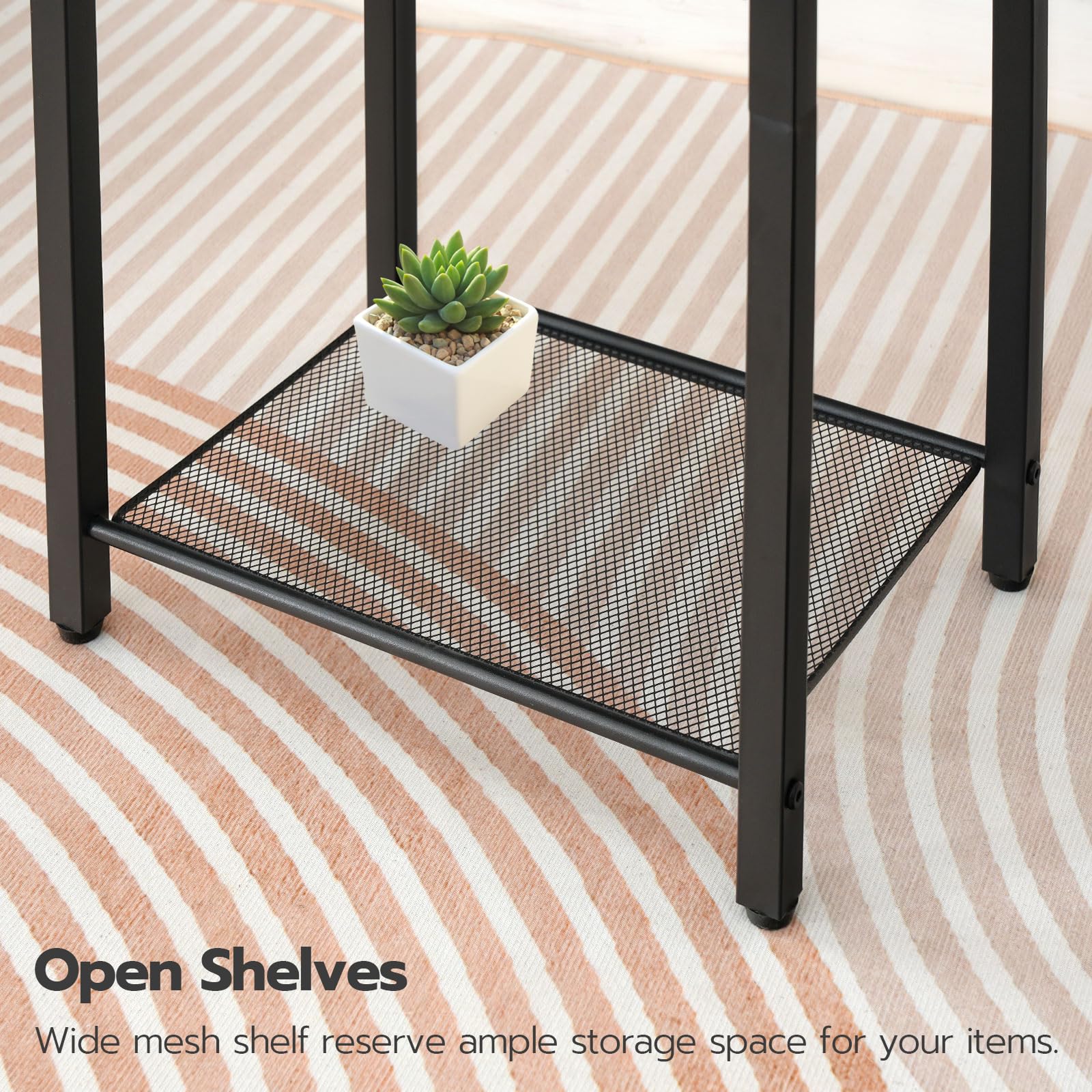 hoobro-side-tables-bout-canap-haut-marron-usb image 8
