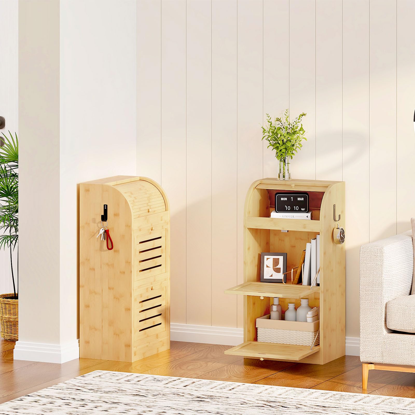 hoobro-kitchen-furniture-bo-te-bambou-naturel-3-tages-l-gumes image 5