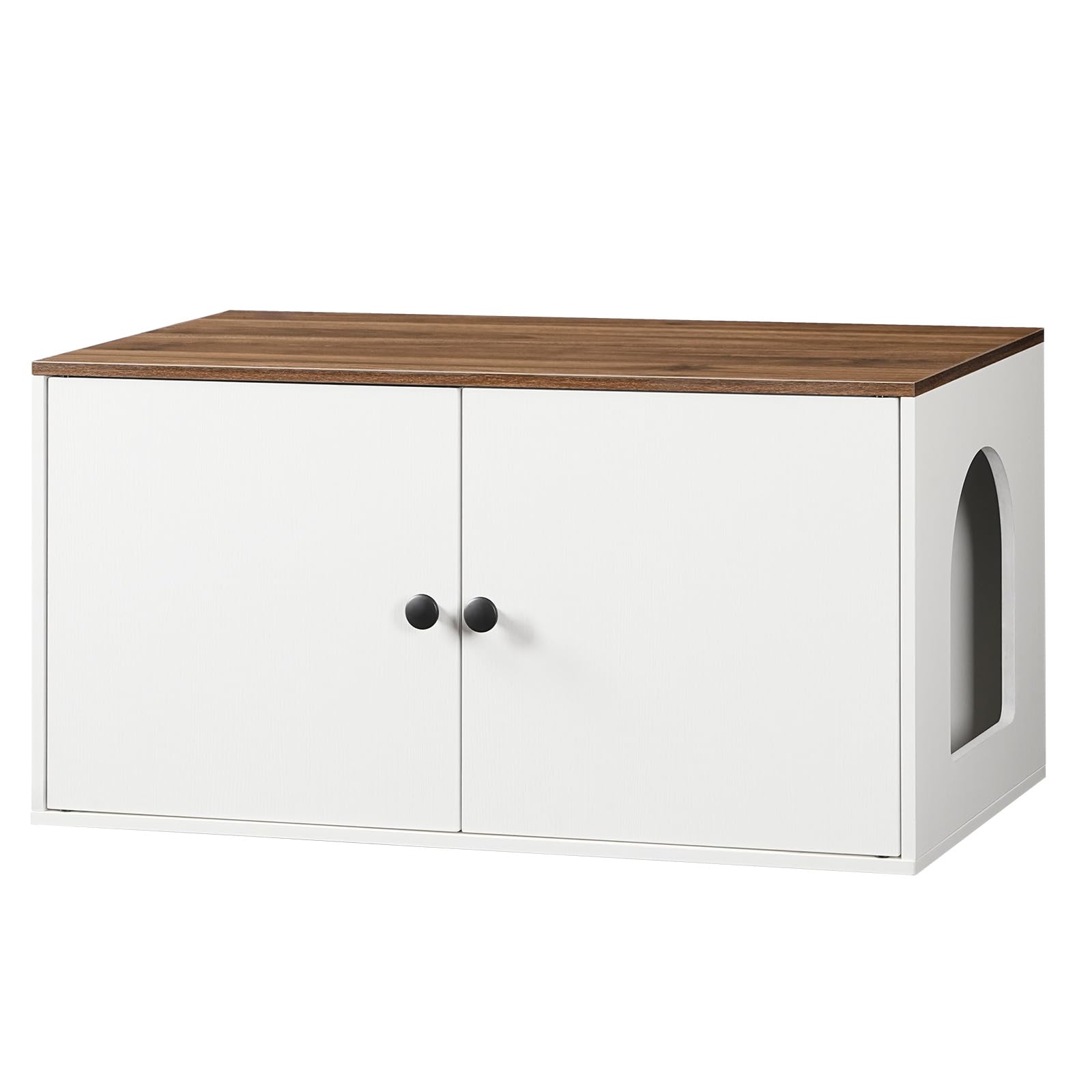 hoobro-pet-furniture-meuble-liti-re-chat-blanc-entr-e-lat-rale image 3