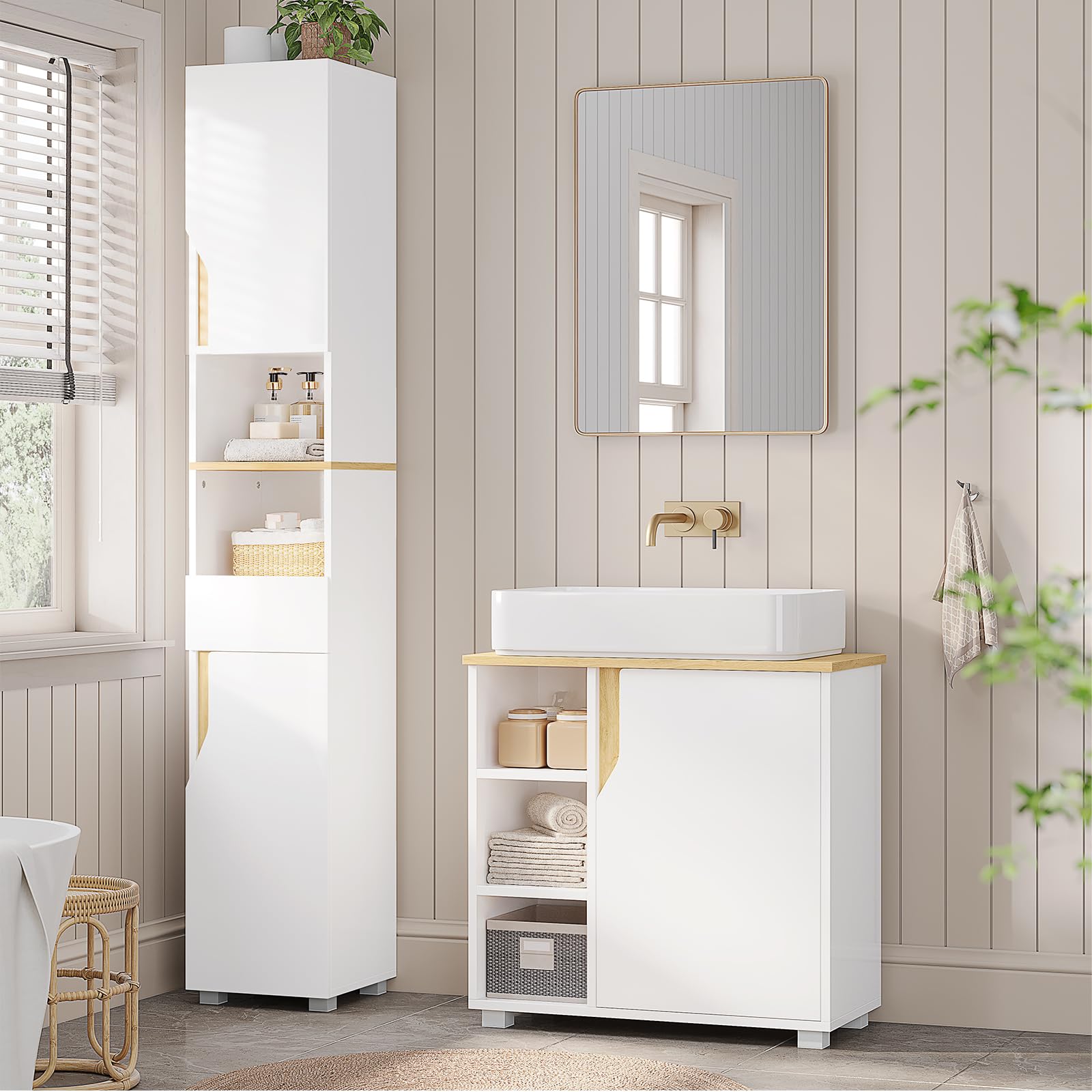 forabamb-meubles-sous-vasque-meuble-vasque-blanc-60-cm-tag-re image 1