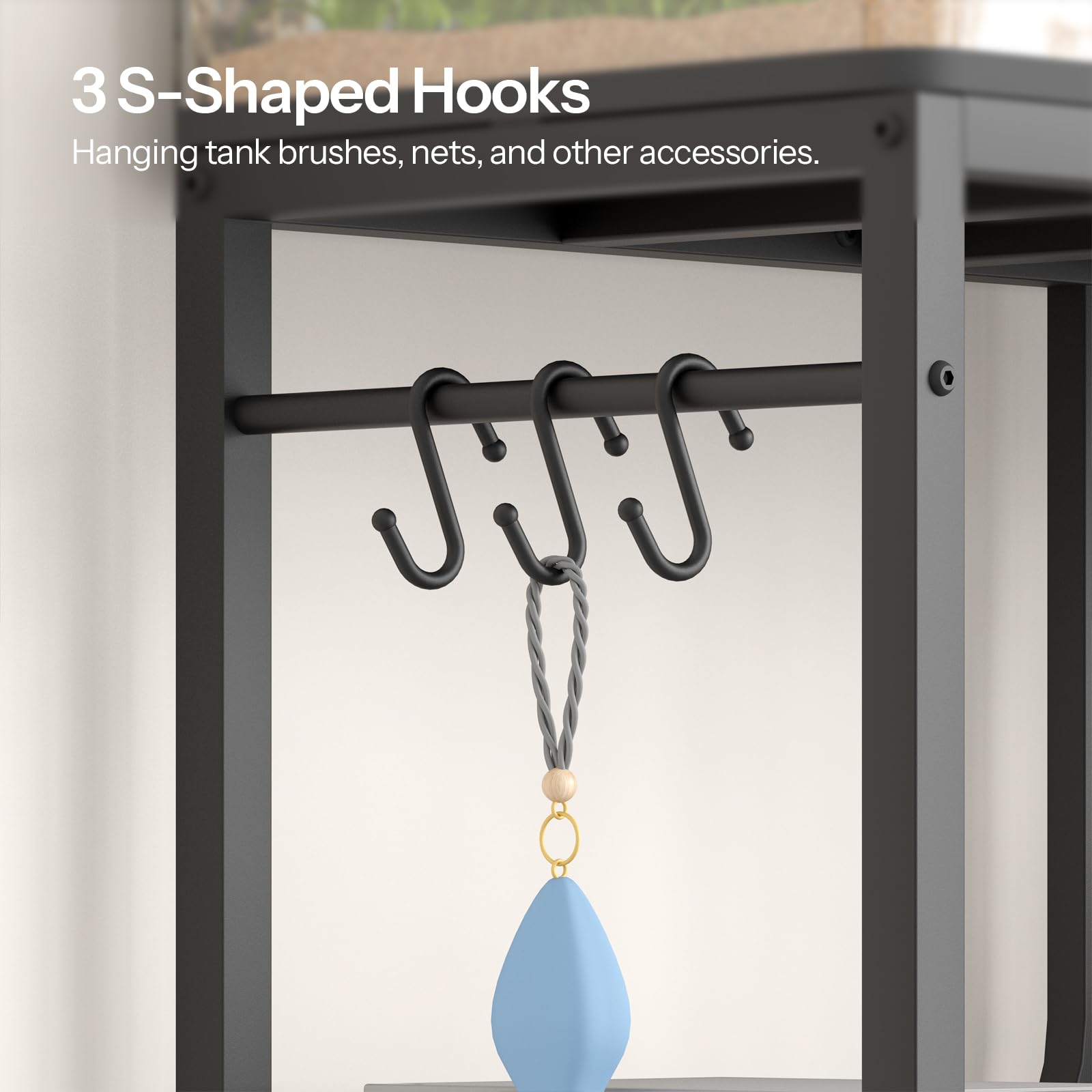 hoobro-meuble-aquarium-20-gallons-noir-avec-rangement image 5