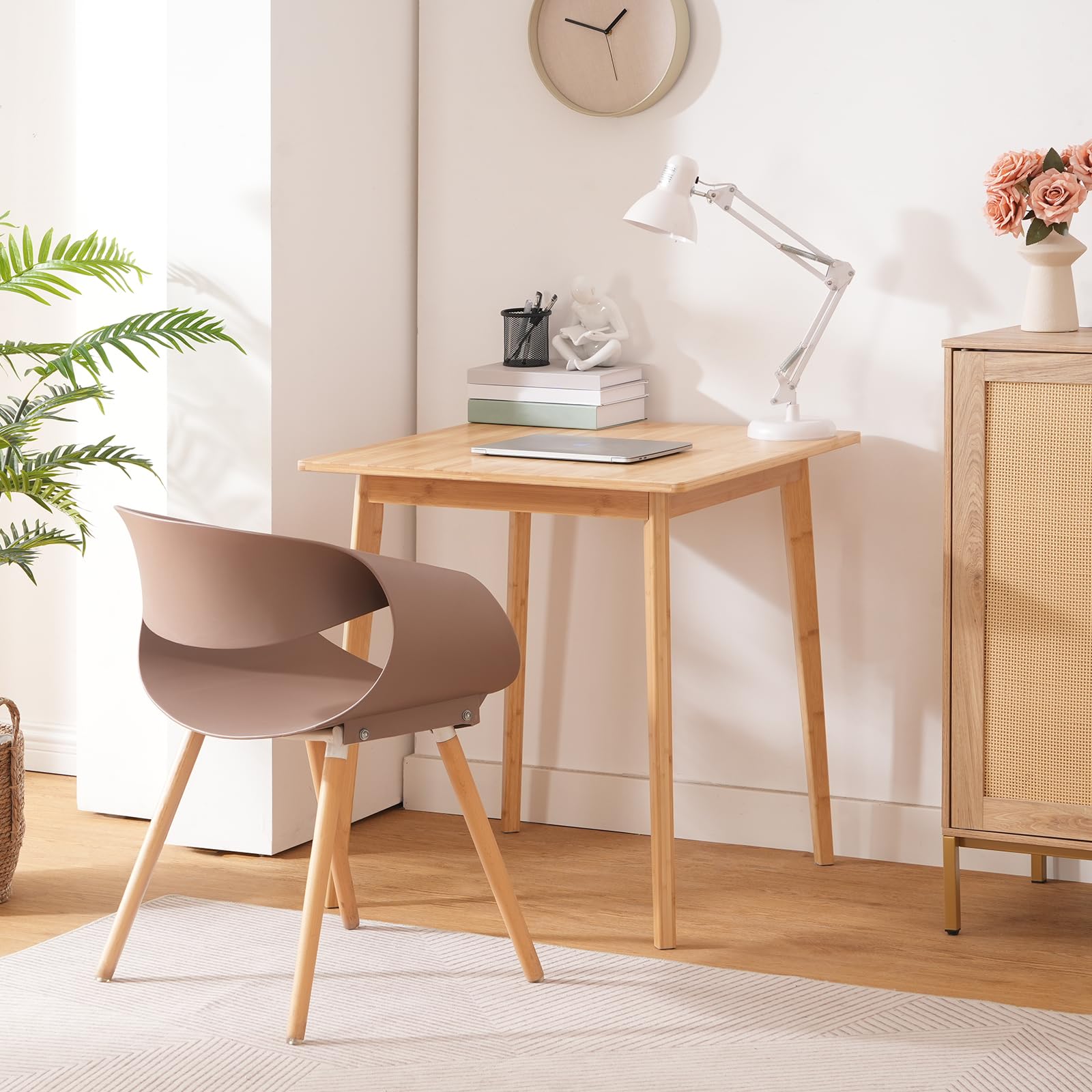 hoobro-dining-room-table-carr-e-bambou-naturel-70-cm image 3