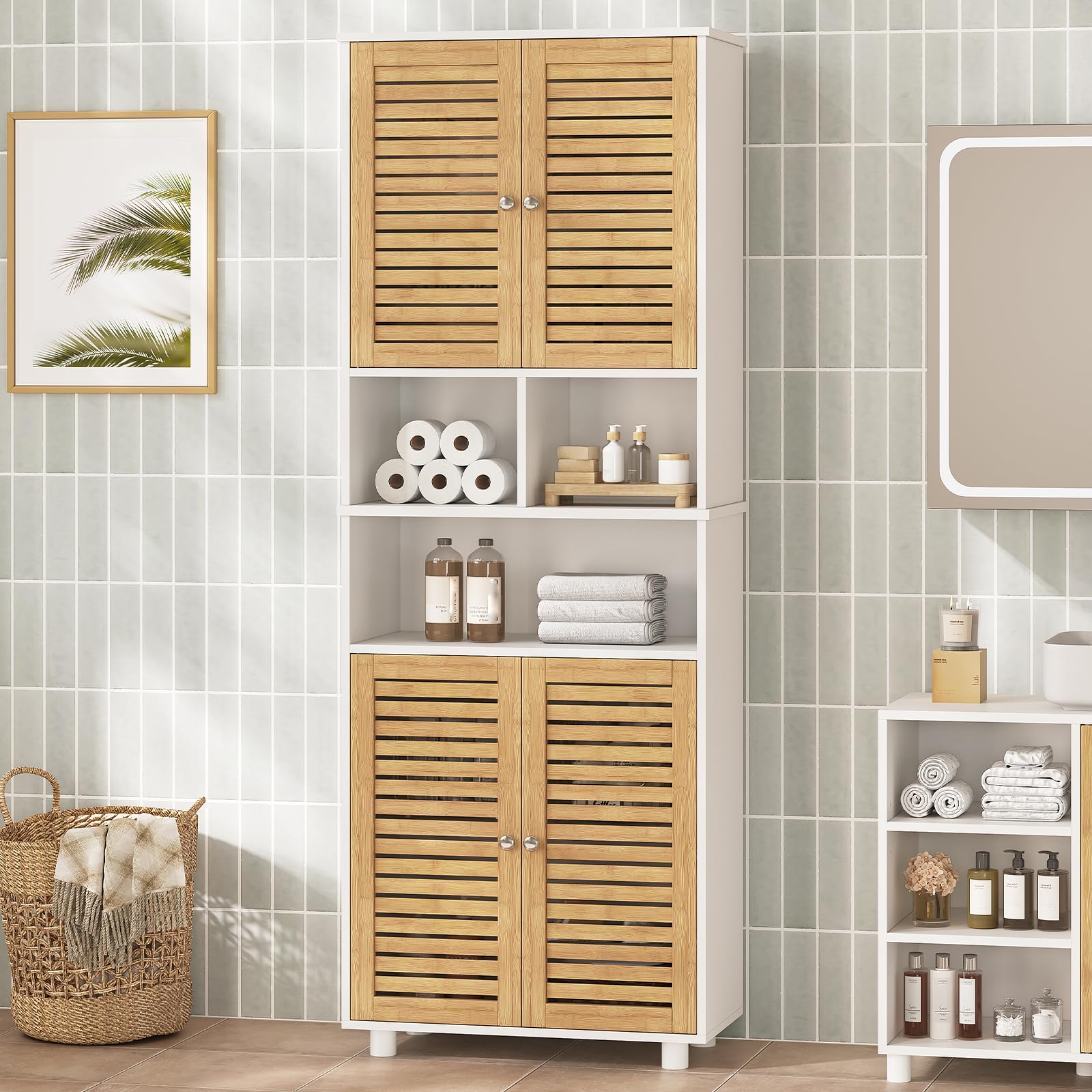forabamb-armoire-haute-170-cm-blanc-bambou-tag-res image 2
