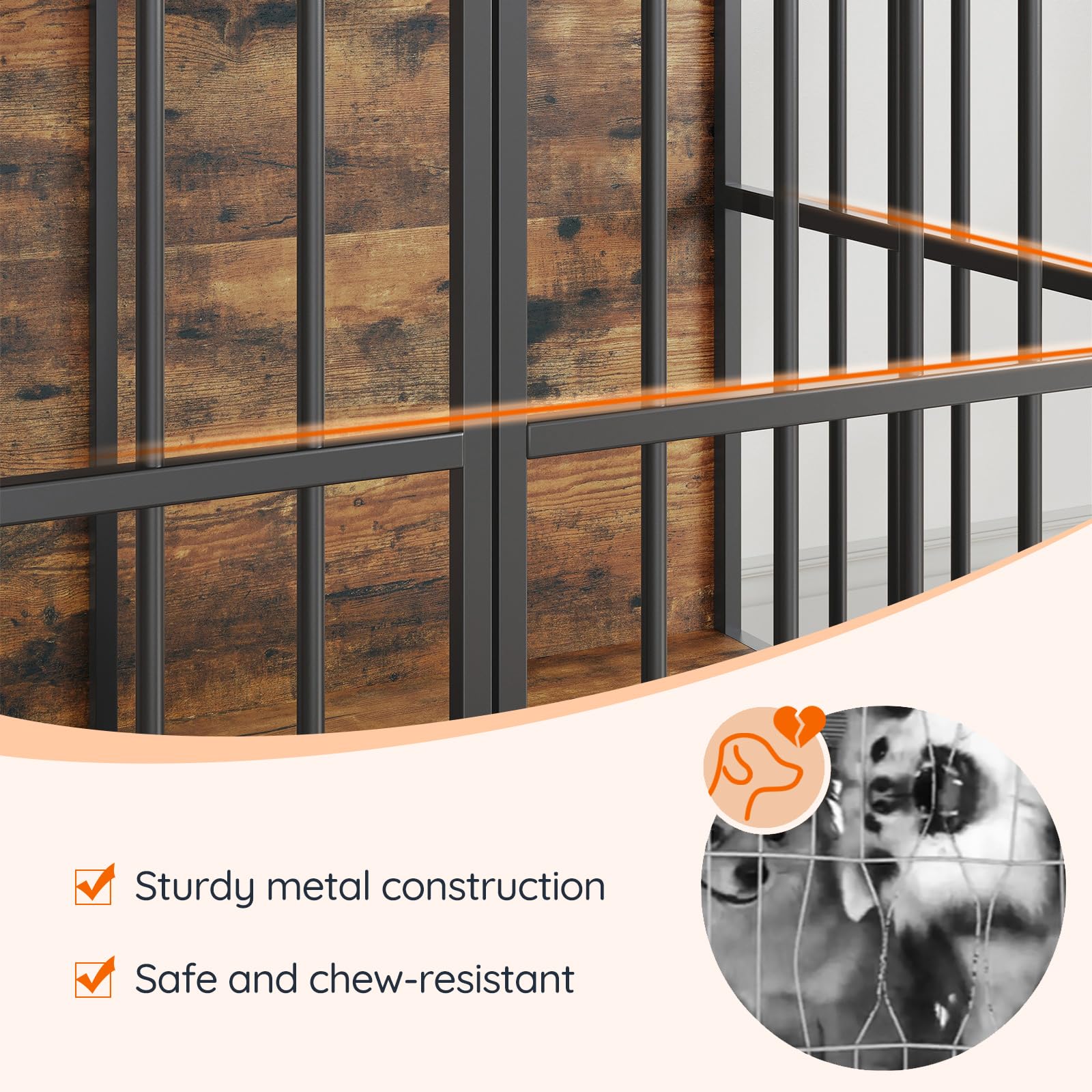 hoobro-pet-furniture-cage-chien-meuble-marron-118-cm-cadre-m-tal image 6