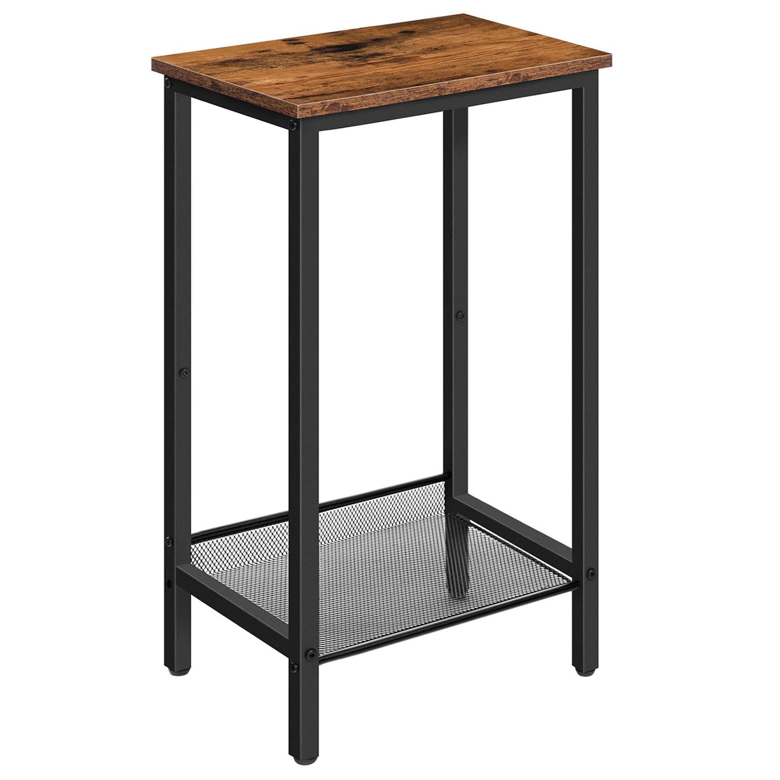 hoobro-table-d-appoint-haute-marron-style-industriel image 1