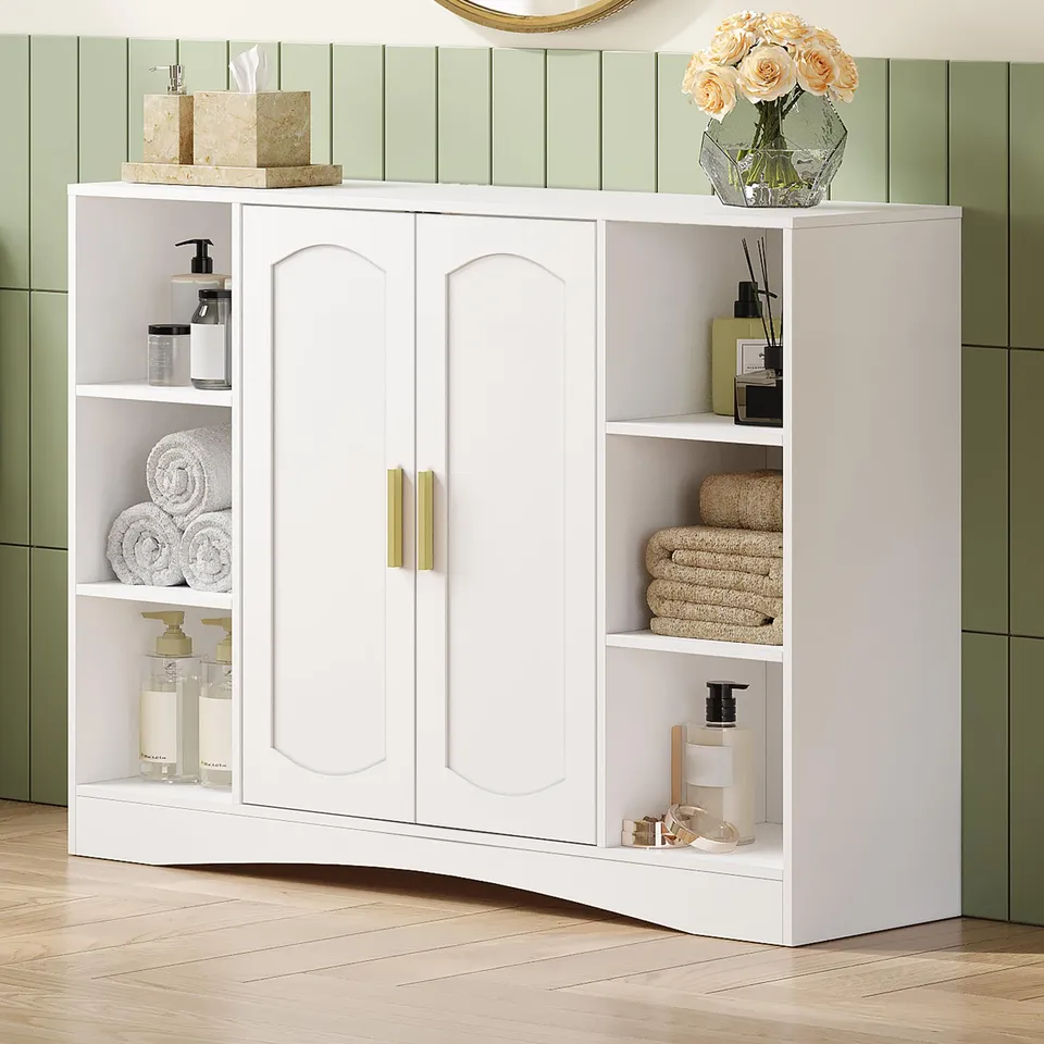 hexcelen-meubles-de-salle-de-bain-100-cm-blanc-portes image 1