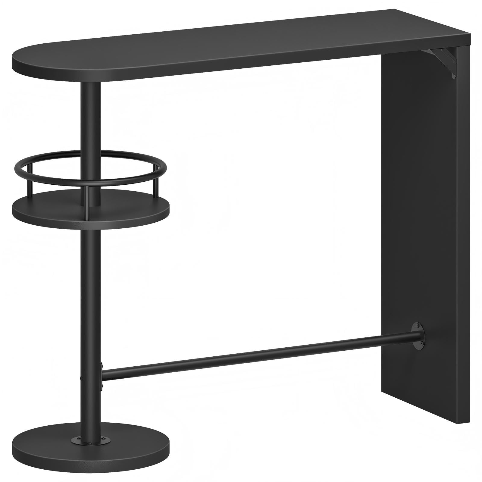 hoobro-beverage-counters-table-de-bar-noire-2-niveaux-prise image 3