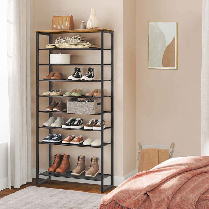 hoobro-shoe-racks-meuble-chaussures-marron-10-niveaux-40-paires image 5