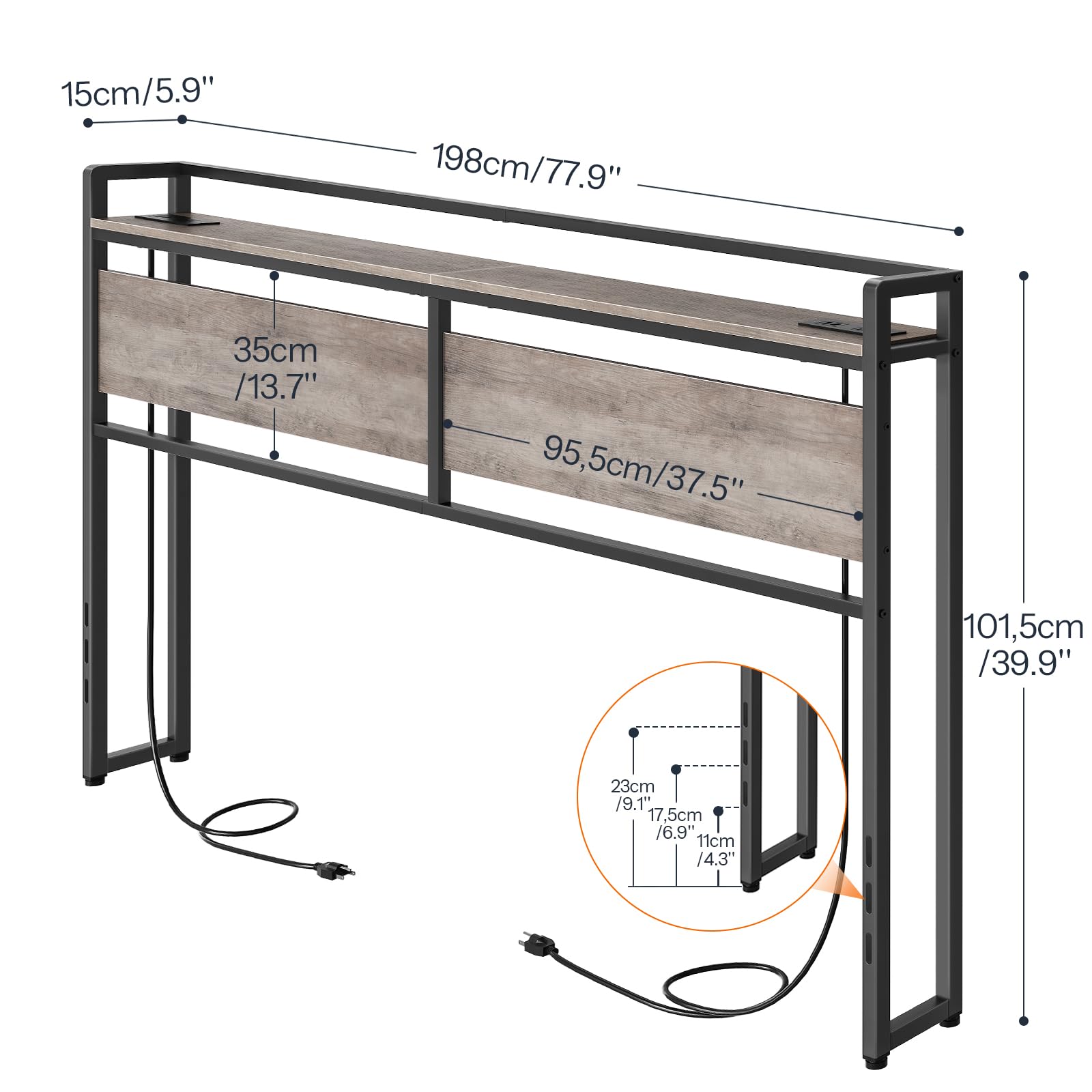 hoobro-headboards-bg98ubh01-t-te-de-lit-king-greige-avec-prises-usb image 6