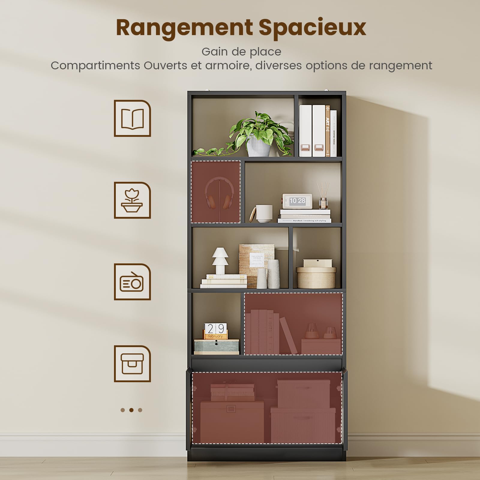 forabamb-biblioth-ques-biblioth-que-noire-4-niveaux-avec-portes image 5