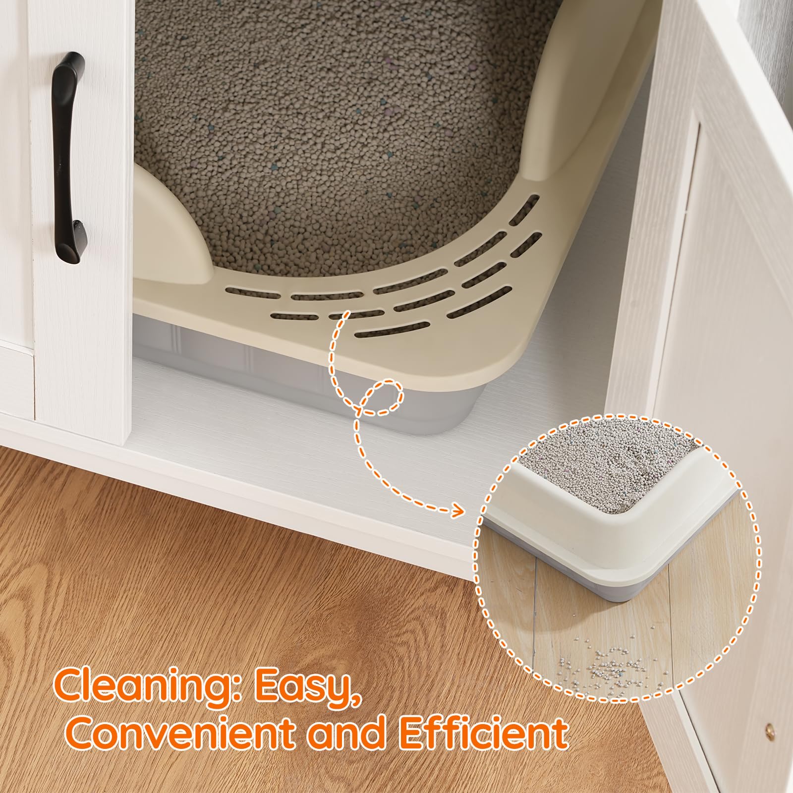 hoobro-pet-furniture-meuble-liti-re-chat-blanc-2-en-1 image 8