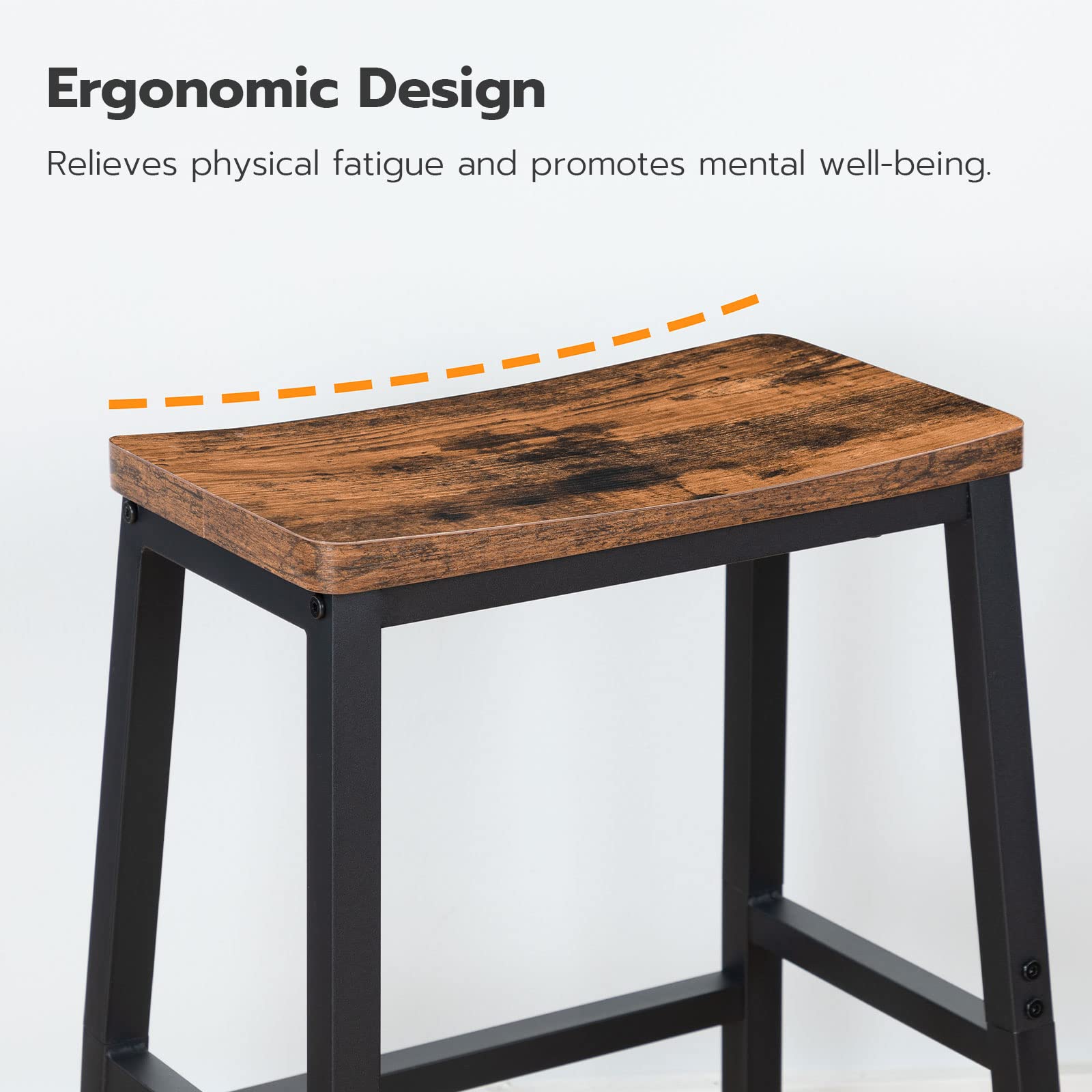 hoobro-bar-stools-tabouret-bar-selle-marron-lot-de-2 image 8