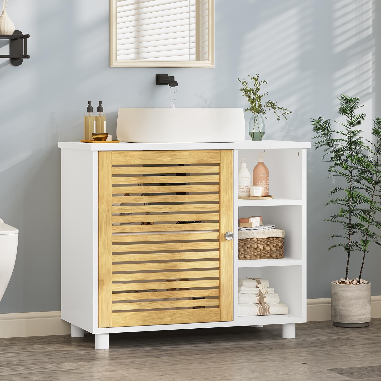 forabamb-meubles-sous-vasque-62x30x60-cm-bambou-blanc image 2