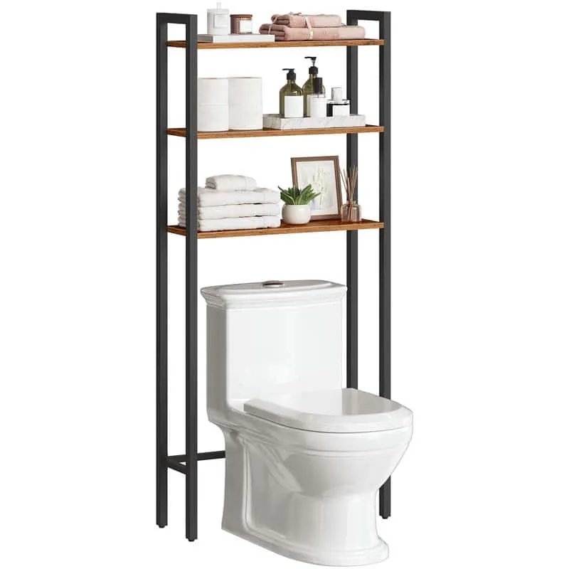 hoobro-tag-re-wc-marron-3-niveaux-dessus-toilettes image 1