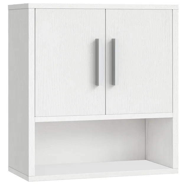 hoobro-bathroom-furniture-armoire-murale-salle-de-bain-blanc-2-portes image 1