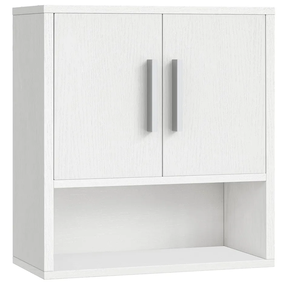 hoobro-bathroom-furniture-armoire-murale-salle-de-bain-blanc-2-portes image 1
