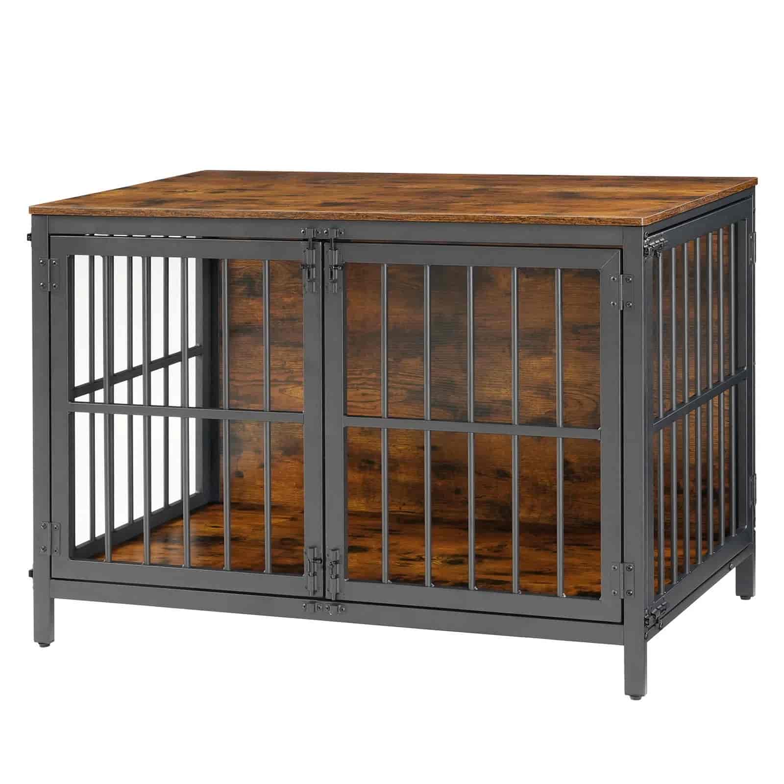 hoobro-meuble-niche-chien-int-rieur-bois-100-cm-marron image 3
