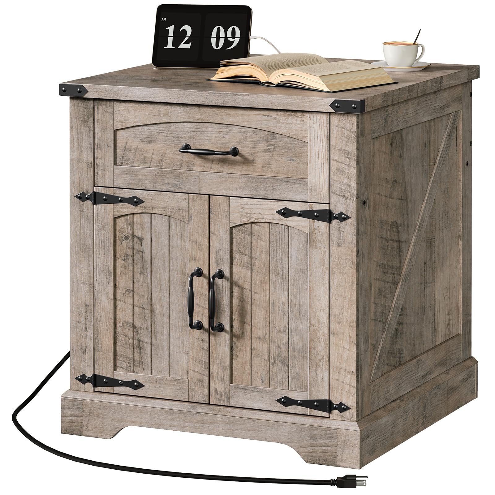 hoobro-bout-de-canap-gr-ge-prise-23-6-pouces-tiroir image 1