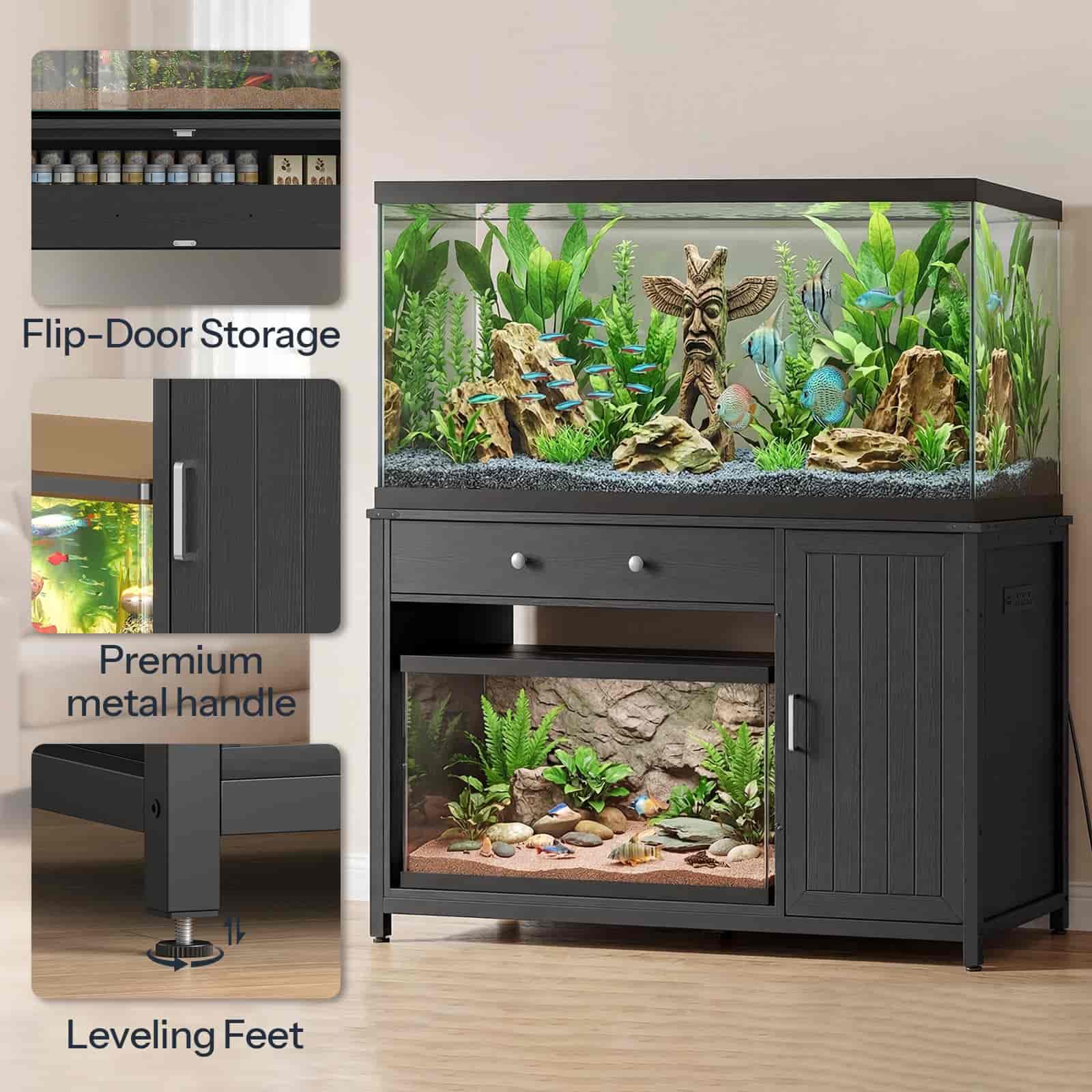 hoobro-meuble-aquarium-300l-noir-650lb-prise-usb-charge image 5