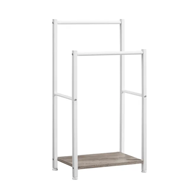 hoobro-bathroom-furniture-porte-serviettes-2-niveaux-blanc image 1