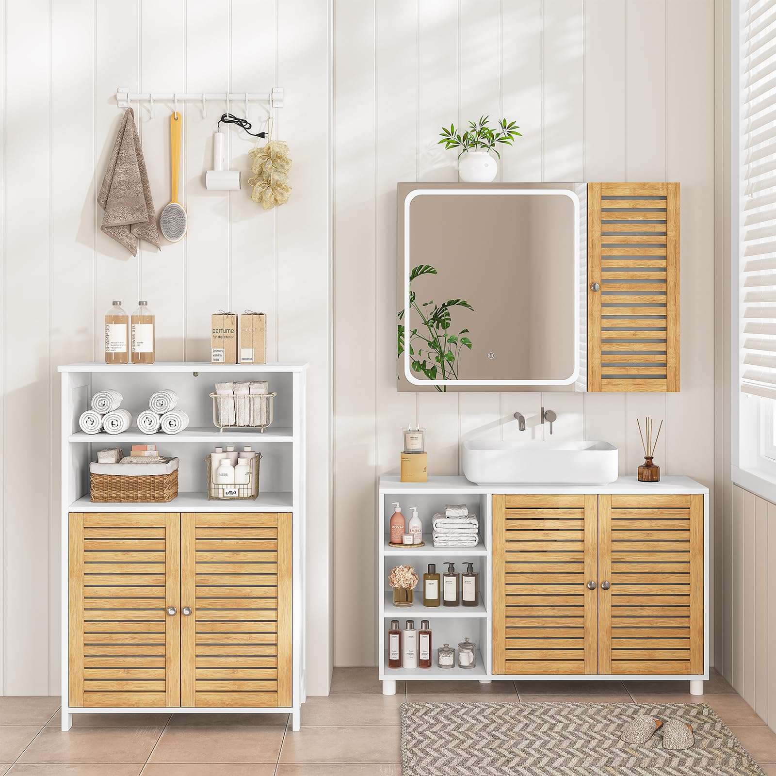 forabamb-meuble-sous-vasque-90x30x60cm-2-portes-bambou image 6
